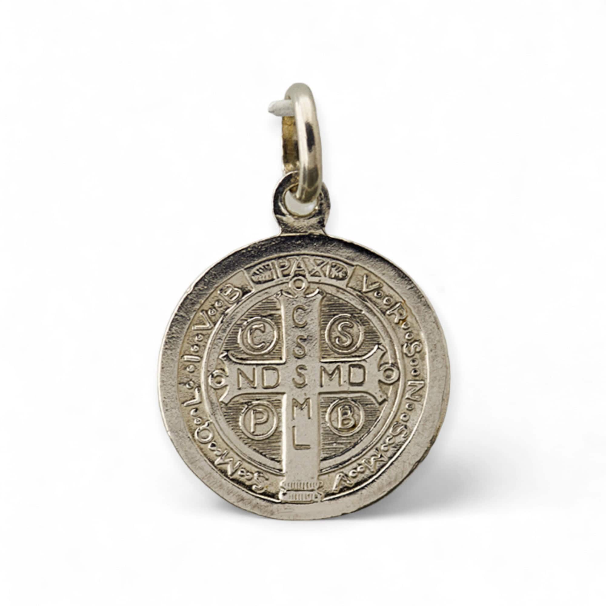 medalla san benito plata 19mm reves