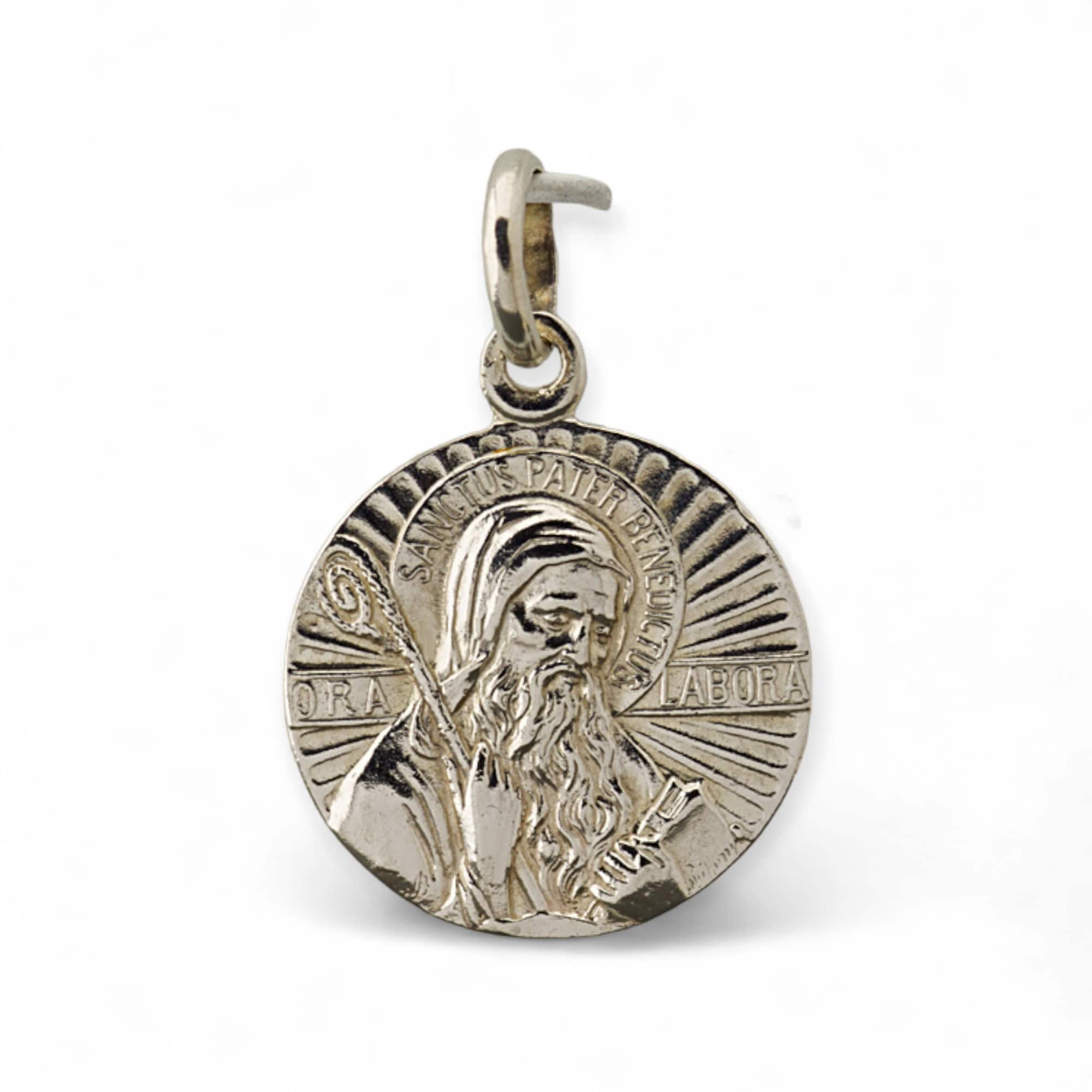 medalla san benito plata 19mm