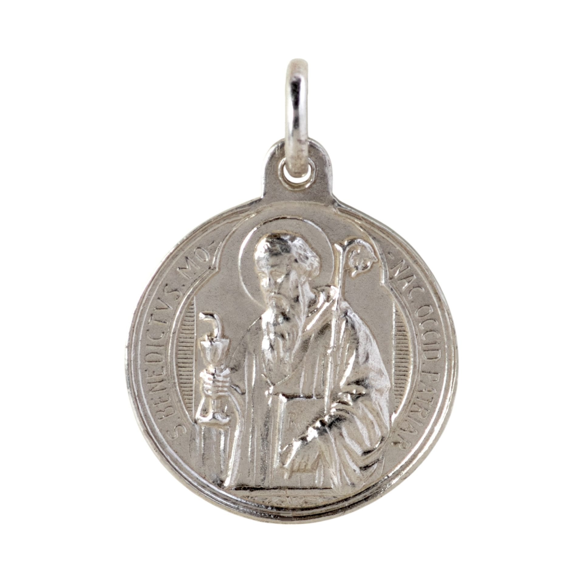 medalla san benito plata 20mm