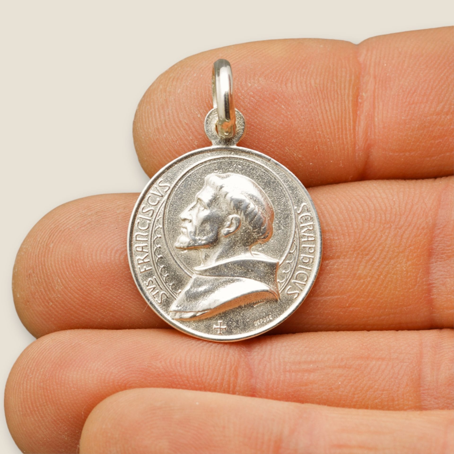 medalla san francisco de asis plata