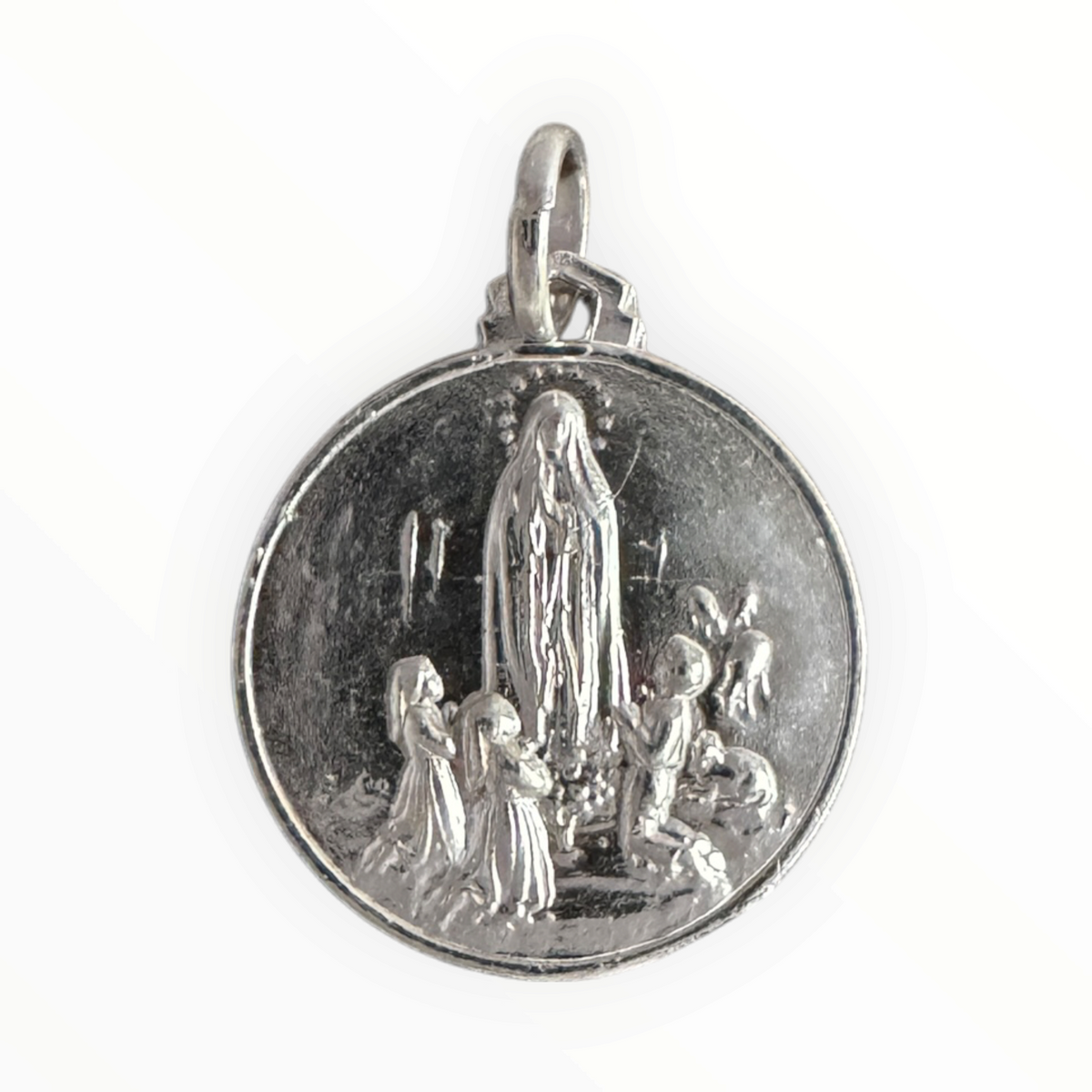 Medalla de la Virgen de Fátima en plata 950