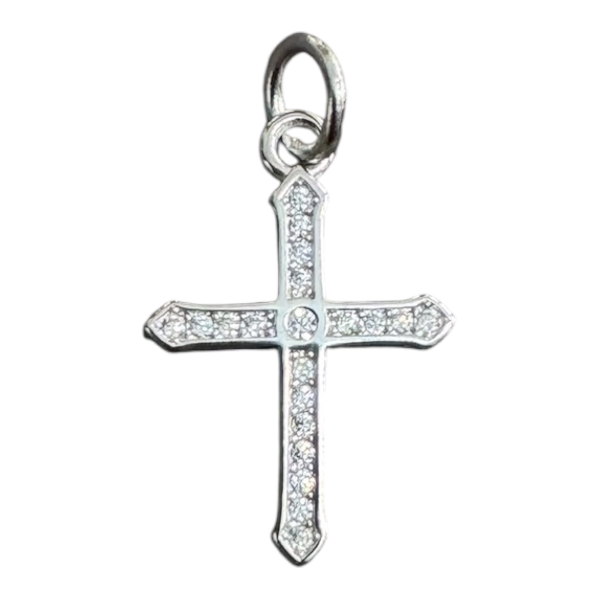 Cruz de plata y circones