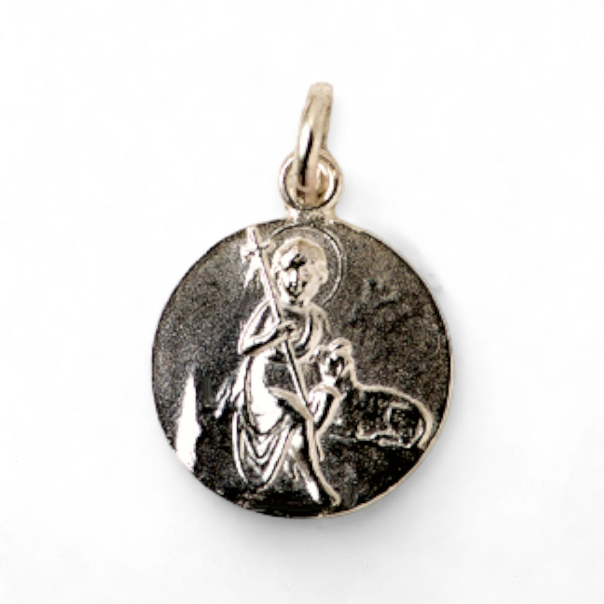 Medalla de San Juan Bautista en plata