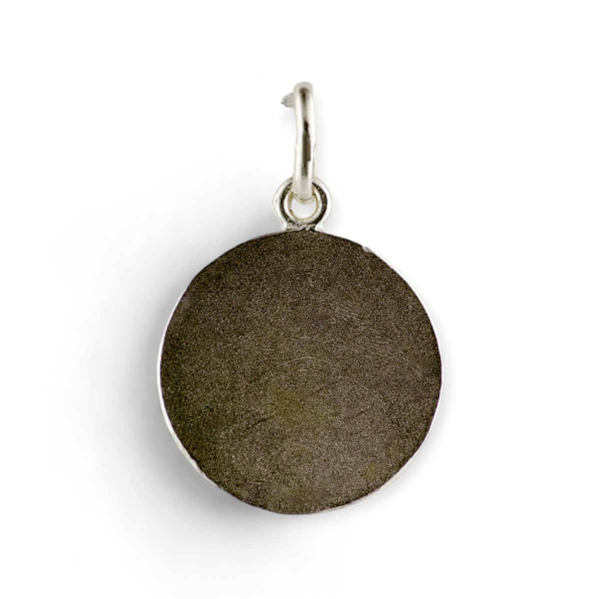 Medalla de Santa Gema Galgani en plata - detalle